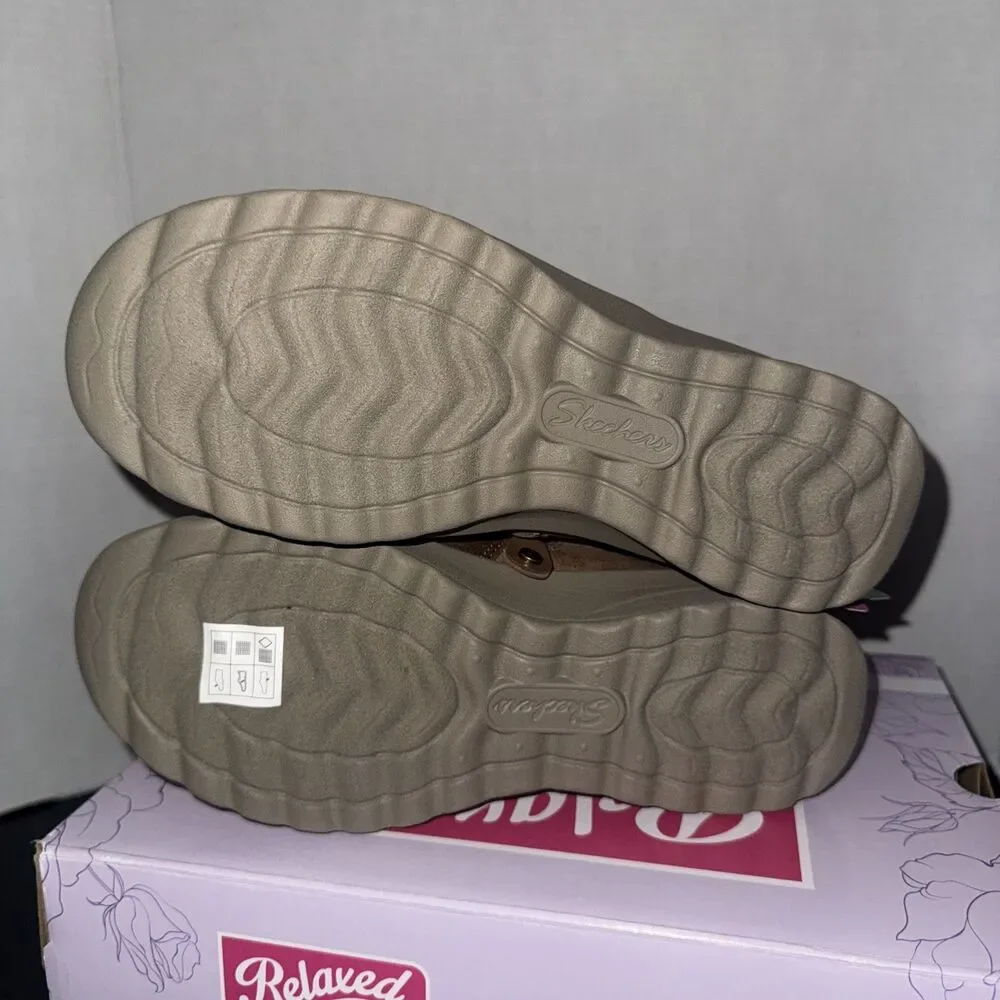 NEW Skechers Lovely Vibe Moonlight Ankle Boot Shoe Memory Foam Vegan Size 7